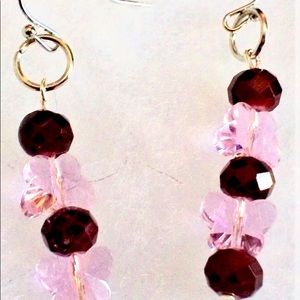 Red and Pink Earrings